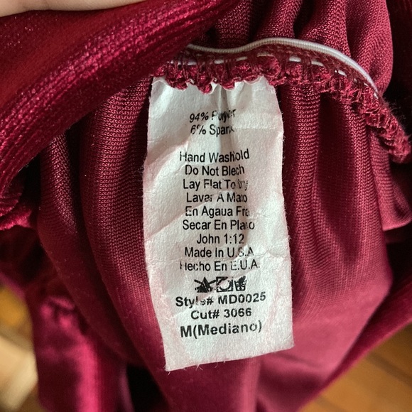 Burgundy Suede Maternity Dress. - Picture 4 of 8